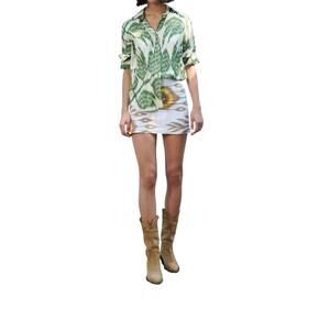 NEW PUNICANA chic shirt in green leaf